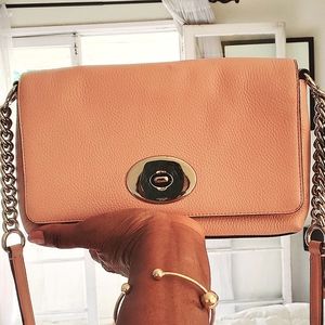 PRETTY IN PINK LEATHER COACH CROSSBODY